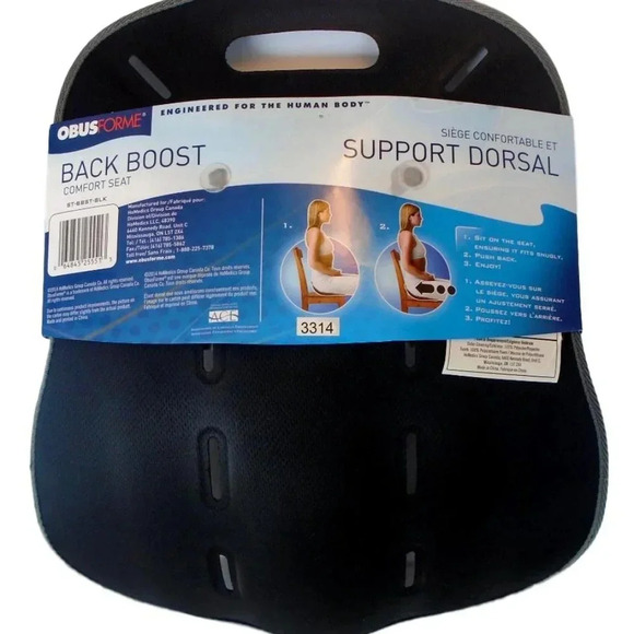 ObusForme Homedics Seat Back Boost  Posture Seat Dorsal Health New - Picture 2 of 6